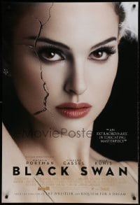 1c143 BLACK SWAN style F int'l DS 1sh 2010 image of cracked ballet dancer Natalie Portman!