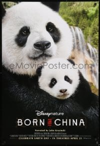 1c151 BORN IN CHINA advance DS 1sh 2017 Walt Disney, wonderful close-up of Panda bears!