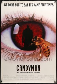 1c165 CANDYMAN int'l 1sh 1992 Clive Barker, creepy close-up image of bee in eyeball!