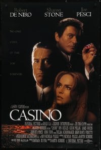 1c174 CASINO int'l DS 1sh 1995 Martin Scorsese, Robert De Niro & Stone, Joe Pesci, cast image!