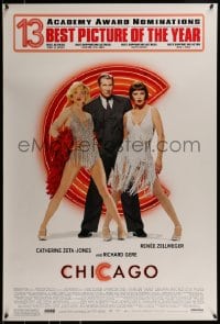 1c181 CHICAGO 1sh 2002 Zellweger & Zeta-Jones, Gere, 13 nominations, wacky switched credits!