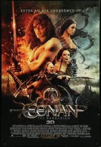 1c198 CONAN THE BARBARIAN advance DS 1sh 2011 Momoa, cool portraits of all the top stars!