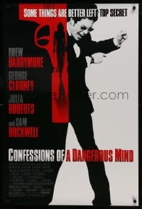1c203 CONFESSIONS OF A DANGEROUS MIND DS 1sh 2002 cool image of Sam Rockwell as Chuck Barris!