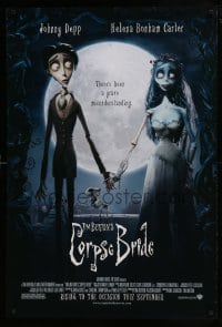 1c208 CORPSE BRIDE advance DS 1sh 2005 Tim Burton stop-motion animated horror musical!