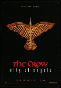 1c218 CROW: CITY OF ANGELS teaser 1sh 1996 Tim Pope directed, believe in the power of another!