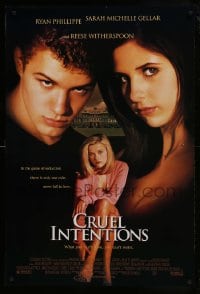 1c219 CRUEL INTENTIONS DS 1sh 1999 Sara Michelle Gellar, Ryan Phillippe, Reese Witherspoon!