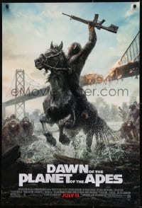1c240 DAWN OF THE PLANET OF THE APES style C advance DS 1sh 2014 great image of ape on horseback!