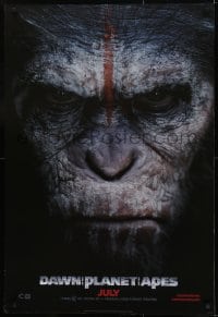 1c239 DAWN OF THE PLANET OF THE APES style A teaser DS 1sh 2014 super close-up of Caesar!