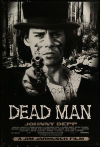 1c241 DEAD MAN DS 1sh 1996 great image of Johnny Depp pointing gun, Jim Jarmusch's mystic western!