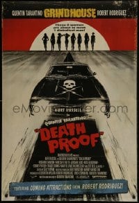 1c245 DEATH PROOF int'l DS 1sh 2007 Quentin Tarantino's Grindhouse, great car & silhouettes art!