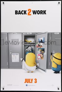 1c248 DESPICABLE ME 2 advance DS 1sh 2013 Steve Carell, wacky image of Minions in the locker room!