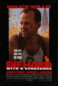 1c261 DIE HARD WITH A VENGEANCE style B DS 1sh 1995 Bruce Willis, Jeremy Irons, Samuel L. Jackson
