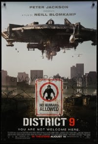 1c262 DISTRICT 9 advance DS 1sh 2009 Neill Blomkamp, cool image of spaceship, no humans allowed!