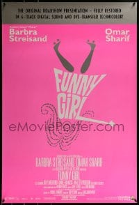 1c346 FUNNY GIRL 1sh R1996 Barbra Streisand, Omar Sharif, Wyler, bright pink, Tal Stubis art!