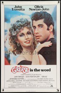 1c383 GREASE 1sh 1978 c/u of John Travolta & Olivia Newton-John in a most classic musical!