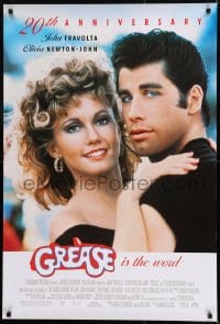 1c384 GREASE 1sh R1998 John Travolta & Olivia Newton-John in a most classic musical!