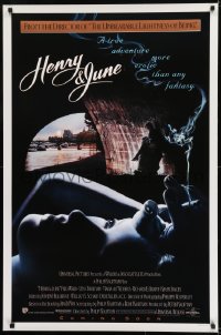 1c412 HENRY & JUNE int'l advance 1sh 1990 Uma Thurman, the first movie with NC-17 rating!