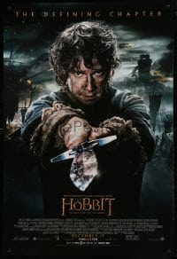 1c419 HOBBIT: THE BATTLE OF THE FIVE ARMIES advance DS 1sh 2014 Martin Freeman as Bilbo Baggins!