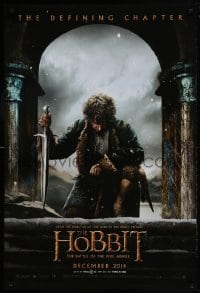 1c420 HOBBIT: THE BATTLE OF THE FIVE ARMIES teaser DS 1sh 2014 Martin Freeman as Bilbo Baggins!