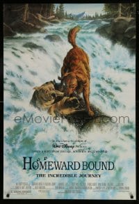 1c423 HOMEWARD BOUND DS 1sh 1993 Walt Disney, great art of animals going down river!