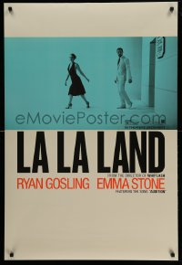 1c534 LA LA LAND teaser DS 1sh 2016 great image of Ryan Gosling & Emma Stone leaving stage door!
