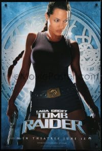 1c540 LARA CROFT TOMB RAIDER teaser 1sh 2001 sexy Angelina Jolie, from popular video game!