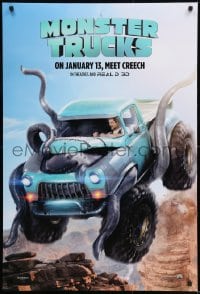 1c643 MONSTER TRUCKS teaser DS 1sh 2016 Chris Wedge sci-fi, Lucas Till, Jane Levy, wild truck!