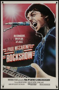 1c695 PAUL MCCARTNEY & WINGS ROCKSHOW 1sh 1980 art of him playing guitar & singing by Kozlowski!