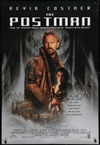 1c719 POSTMAN 1sh 1997 cool post-apocalyptic image of Kevin Costner!