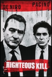 1c750 RIGHTEOUS KILL teaser 1sh 2008 cool portrait images of Robert De Niro & Al Pacino!