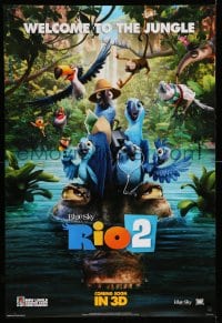 1c751 RIO 2 style D int'l teaser DS 1sh 2014 Hathaway, wacky image, welcome to the jungle!