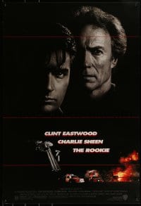 1c760 ROOKIE 1sh 1990 Clint Eastwood directs & stars with Charlie Sheen, Raul Julia!