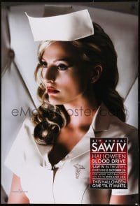 1c772 SAW IV 1sh 2007 Tobin Bell, Halloween blood drive, profile image of sexy nurse by Tim Palen!