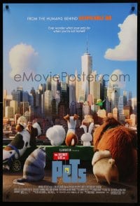 1c781 SECRET LIFE OF PETS DS 1sh 2016 great image of CGI animals in front of huge skyline!