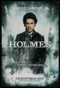1c795 SHERLOCK HOLMES teaser DS 1sh 2009 Guy Ritchie directed, Robert Downey Jr. in the title role!