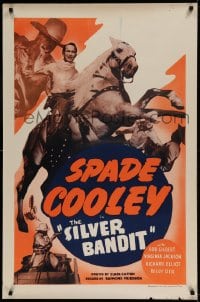 1c799 SILVER BANDIT 1sh 1950 cool images of western cowboy Spade Cooley, Bob Gilbert!