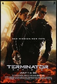 1c896 TERMINATOR GENISYS advance DS 1sh 2015 cyborg Arnold Schwarzenegger and sexy Emilia Clarke!