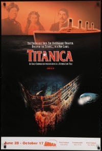 1c913 TITANICA IMAX 24x36 1sh 1992 Leonard Nimoy narrates, cool image of ship's bow at depth!