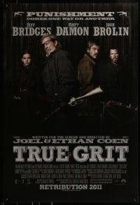 1c920 TRUE GRIT int'l advance DS 1sh 2010 Jeff Bridges, Matt Damon, Hailee Steinfeld & Josh Brolin!