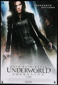 1c928 UNDERWORLD AWAKENING advance 1sh 2012 Kate Beckinsale, vengeance returns, unrated design!