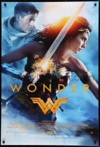 1c977 WONDER WOMAN advance DS 1sh 2017 sexiest Gal Gadot in title role/Diana Prince, Chris Pine