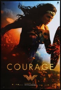 1c979 WONDER WOMAN teaser DS 1sh 2017 sexiest Gal Gadot in title role/Diana Prince, Courage!