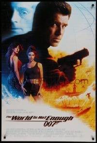 1c983 WORLD IS NOT ENOUGH int'l DS 1sh 1999 Brosnan as James Bond, Denise Richards, Sophie Marceau!