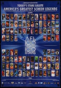 1d751 AFI'S 100 YEARS 100 STARS 27x39 video poster 1999 classic posters w/Gilda, Casablanca & more