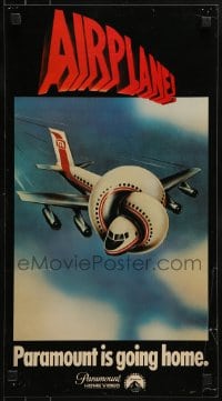 1d752 AIRPLANE 12x22 video poster 1980 zany parody by Jim Abrahams and David & Jerry Zucker!