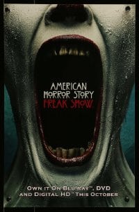 1d753 AMERICAN HORROR STORY 11x17 video poster 2015 Freak Show, bizarre clown image with huge mouth!