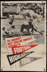 1d039 FOOTBALL HIGHLIGHTS OF 1961/MGM KARTOON KARNIVAL 2-sided 1sh 1961 Tom & Jerry, Droopy & more!