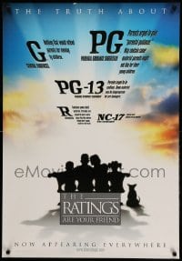 1d045 RATINGS ARE YOUR FRIEND 1sh 2000 MPAA film rating informational poster!