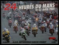 1d488 24 HOURS OF LE MANS MOTO 16x21 French special poster 1984 cool motorcycle racing image!