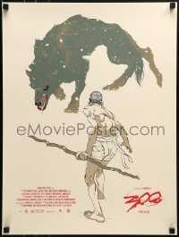 1d198 300 #189/300 18x24 art print 2012 Zack Snyder, great art of wolf fight by Tomer Hanuka!